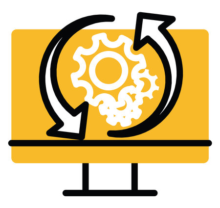 Development icon, illustration, vector on a white background.のイラスト素材