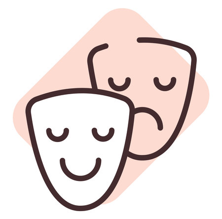 Theater art, illustration, vector on a white background.のイラスト素材