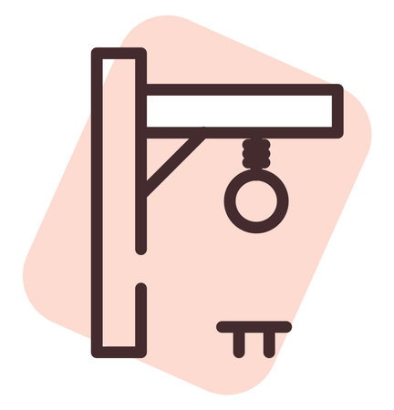 Execution law, illustration, vector on a white background.のイラスト素材