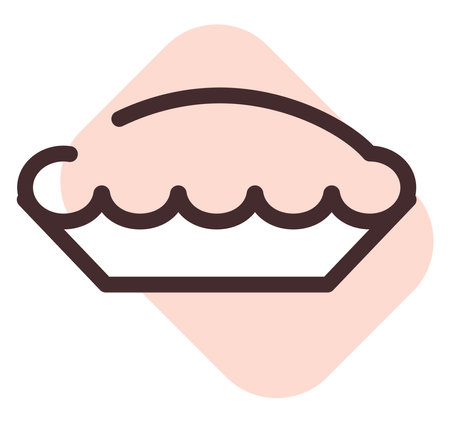 Sweet pie, illustration, vector on a white background.のイラスト素材