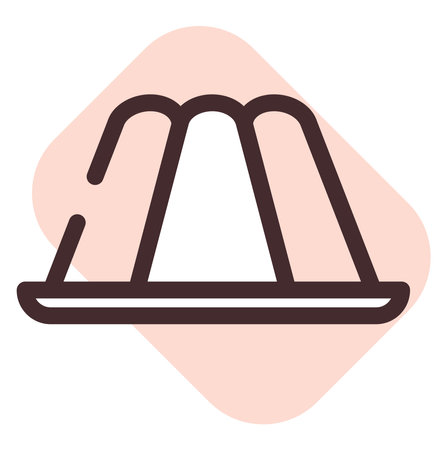 Jelly cake, illustration, vector on a white background.のイラスト素材