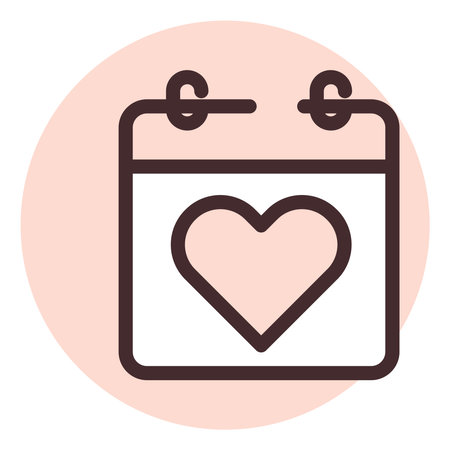 Love date, illustration, vector on a white background.の写真素材