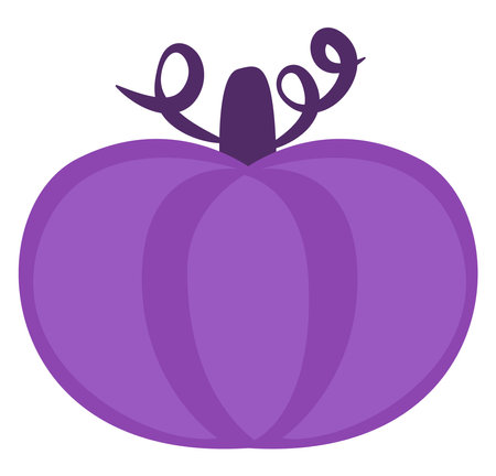 Halloween pumpkin, illustration, vector on a white background.のイラスト素材