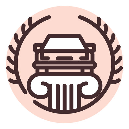 Vehicle law, illustration, vector on a white background.のイラスト素材