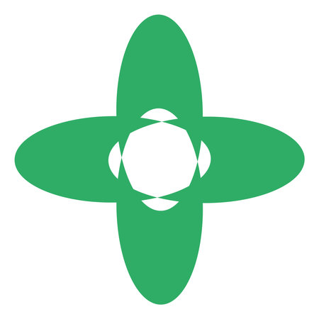 Quaterfoil logo, illustration, vector on a white background.のイラスト素材