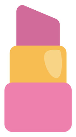 Make up lipstick, illustration, vector on a white background.のイラスト素材