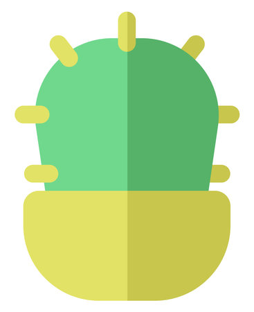 Green cactus, illustration, vector on a white background.のイラスト素材