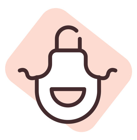 Pottery apron, illustration, vector on a white background.のイラスト素材