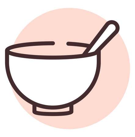 Restaurant soup, illustration, vector on a white background.のイラスト素材