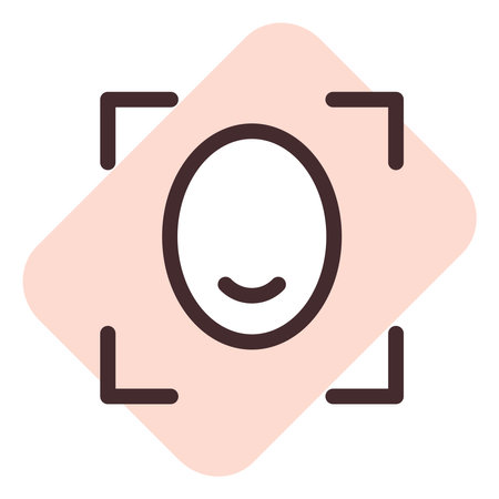 Phone face id, illustration, vector on a white background.のイラスト素材