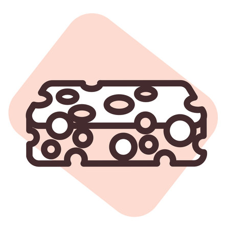 Pottery sponge, illustration, vector on a white background.のイラスト素材