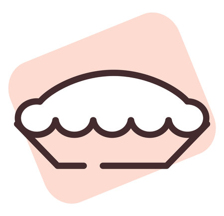 Restaurant pie, illustration, vector on a white background.のイラスト素材