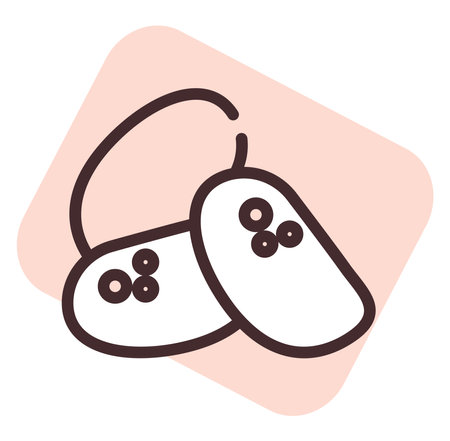 Restaurant coffee beans, illustration, vector on a white background.のイラスト素材