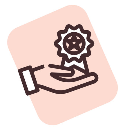 Social media award, illustration, vector on a white background.のイラスト素材