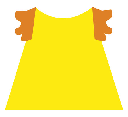 Yellow blouse, illustration, vector on a white background.のイラスト素材