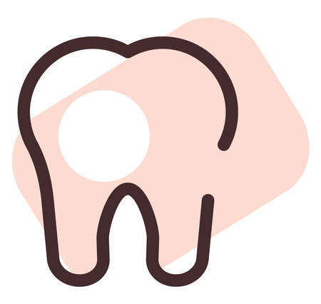Healthy tooth, illustration, vector on a white background.のイラスト素材