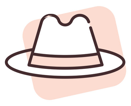 Accessory traditional hat, illustration, vector on white background.のイラスト素材