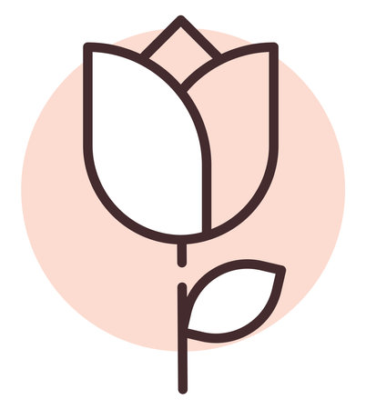 Allergy flower, illustration, vector on white background.のイラスト素材