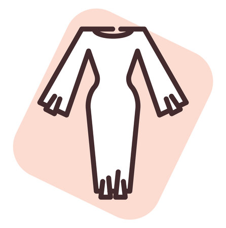 Apparel tight dress, illustration, vector on white background.のイラスト素材