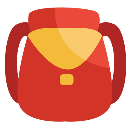 Camping backpack, illustration, vector on white background.のイラスト素材