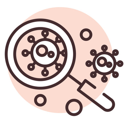 Biochemistry bactery, illustration, vector on white background.のイラスト素材