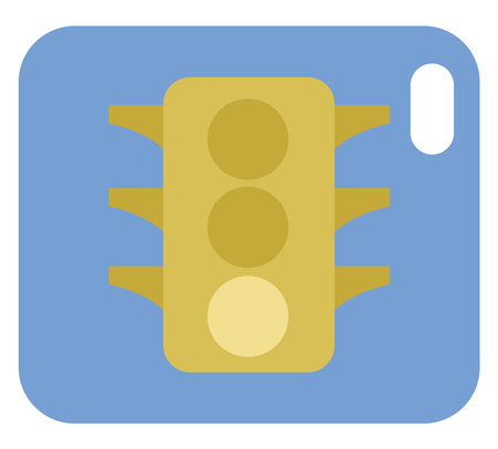 City traffic lights, illustration, vector on white background.のイラスト素材