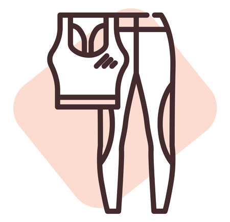 Clothing fitness, illustration, vector on white background.のイラスト素材