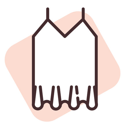 Clothing womans blouse, illustration, vector on white background.のイラスト素材