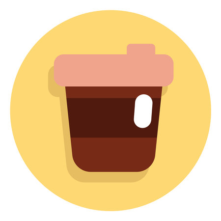 Coffee in a cup to go, illustration, vector on white background.のイラスト素材
