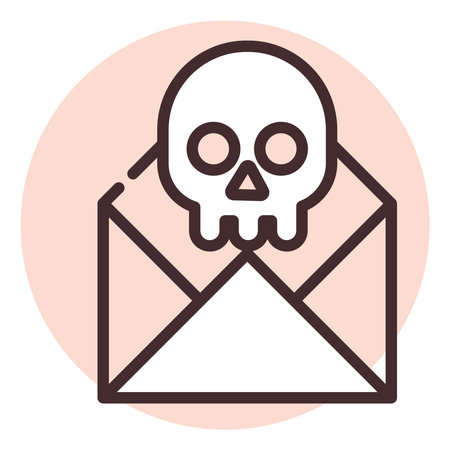 Cyber security virus spam, illustration, vector on white background.のイラスト素材