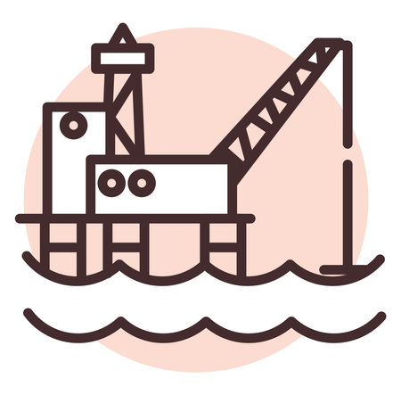 Disaster water pollution, illustration, vector on white background.のイラスト素材