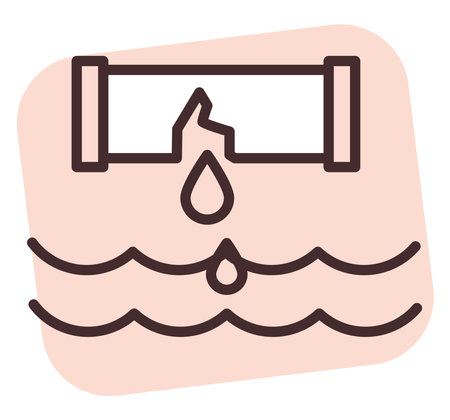 Disaster water problem, illustration, vector on white background.のイラスト素材