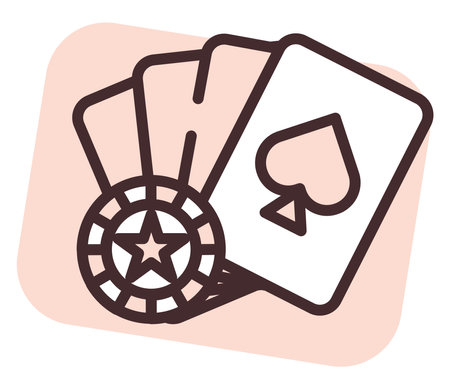 Hobbies poker, illustration, vector on white background.のイラスト素材