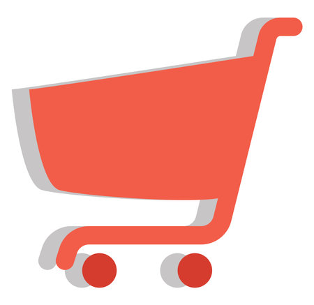 Market cart, illustration, vector on white background.のイラスト素材