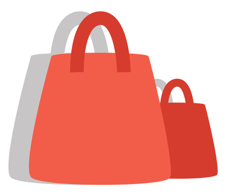 Market shopping bags, illustration, vector on white background.のイラスト素材
