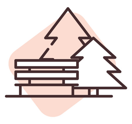 Park rest place , illustration, vector on white background.のイラスト素材