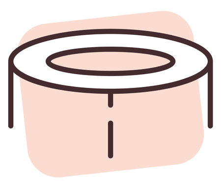 Park trampoline, illustration, vector on white background.のイラスト素材