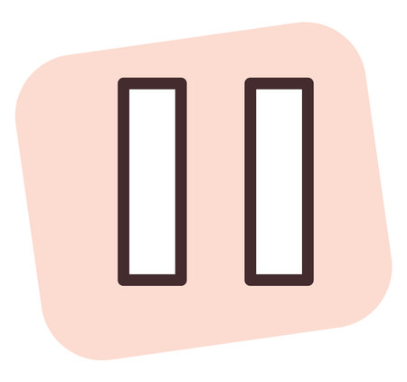 Play media pause song, illustration, vector on white background.のイラスト素材