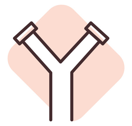 Plumbing two way pipe, illustration, vector on white background.のイラスト素材