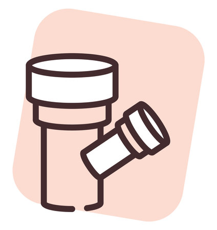 Plumbing toilet pipes, illustration, vector on white background.のイラスト素材