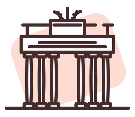 Traveling Berlin, illustration, vector on white background.のイラスト素材