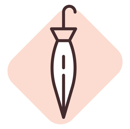 Wearing umbrella, illustration, vector on white background.のイラスト素材