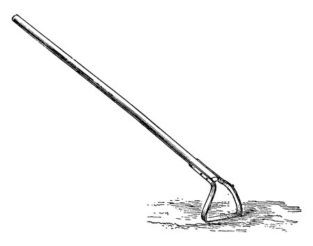 A Home-made scarifier, vintage line drawing or engraving illustration.のイラスト素材