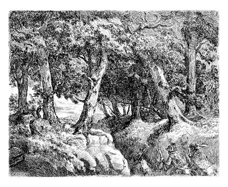 Riders with Guns in a Hollow Road, Louis Charles Hora Siccama, 1822 - 1880の写真素材