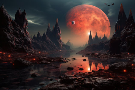 Explore the unknown and journey to the depths of the universe, as you travel through exotic alien planets and discover their mysterious exoplanetary landscapes.の素材