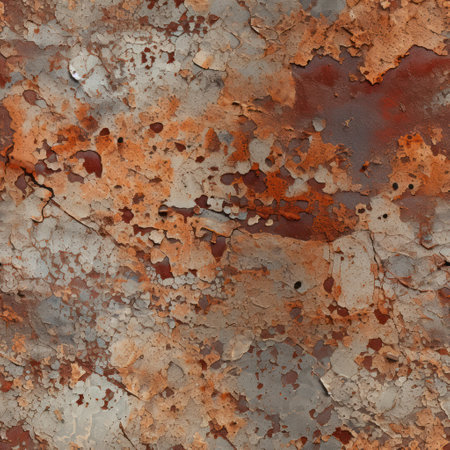 Add an aged touch to your digital designs with the Rust Texture seamless tilable pattern, perfect for virtual objects and realistic 3D simulations.の素材