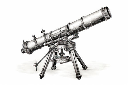 Experience the vintage charm of the Victorian Era with this delicately engraved antique telescope. Perfect for stargazing and adding a touch of sophistication to any room.の素材