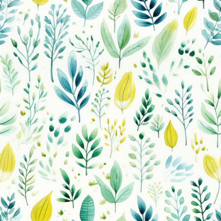 Bring your nature journal to life with this vibrant and seamless watercolor texture pattern, perfect for capturing the beauty of the great outdoors.の素材
