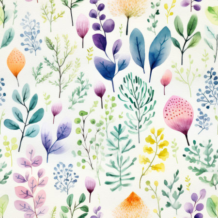 Immerse yourself in nature with this Watercolor Texture! Perfect for seamless tilable pattern in your Nature Journaling.の素材