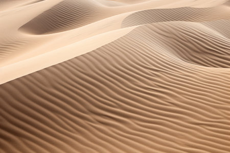 Witness the stunning natural symmetry of sand dunes as nature crafts breathtaking abstract art in the endless desert.の素材